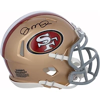 Casque mini Speed ​​​​Fidèle à la Baie autographié par Joe Montana des 49ers de San Francisco