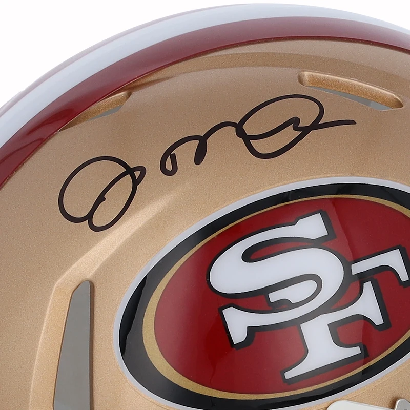 Joe Montana San Francisco 49ers Autographed Riddell Faithful to the Bay Speed Mini Helmet
