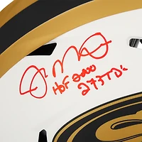 Joe Montana San Francisco 49ers Autographed Riddell Lunar Eclipse Speed Authentic Helmet with Career Stats Inscriptions - Limited Edition of 16