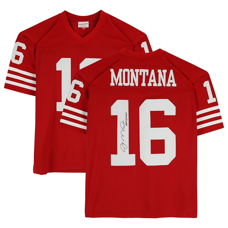 Joe Montana San Francisco 49ers Autographed Scarlet Mitchell & Ness 1990 Legacy Jersey with "HOF 2000" Inscription