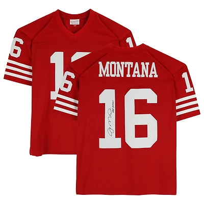 Joe Montana San Francisco 49ers Autographed Scarlet Mitchell & Ness 1990 Legacy Jersey with "HOF 2000" Inscription