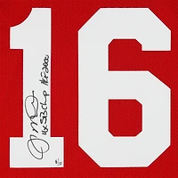 Joe Montana San Francisco 49ers Autographed Scarlet Mitchell & Ness Authentic Jersey with "4x SB Champ" & "HOF 2000" Inscriptions - Limited Edition of 10