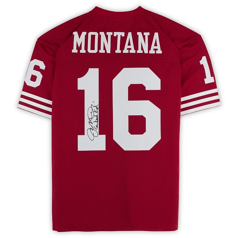 Joe Montana San Francisco 49ers Autographed Scarlet Mitchell & Ness Authentic Jersey with "Comeback Kid!" Inscription
