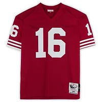 Maillot authentique dédicacé par Joe Montana des San Francisco 49ers par Scarlet Mitchell & Ness avec l'inscription « Comeback Kid ! »