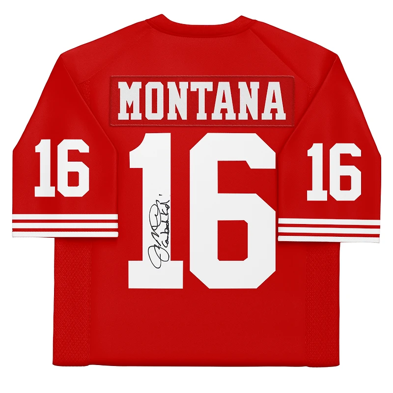 Joe Montana San Francisco 49ers Autographed Scarlet Mitchell & Ness Authentic Jersey with "Comeback Kid!" Inscription