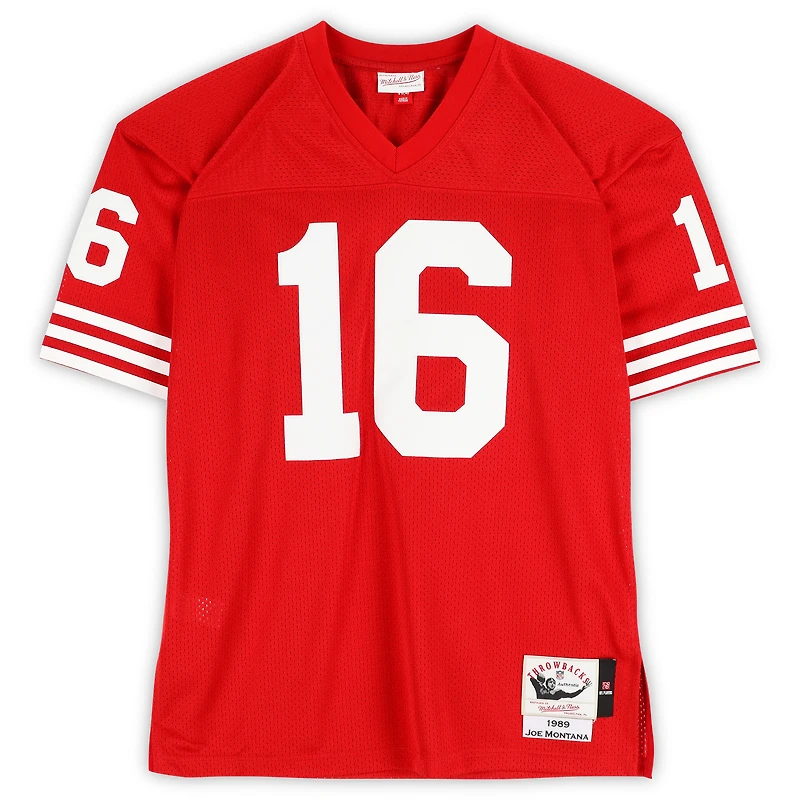 Joe Montana San Francisco 49ers Autographed Scarlet Mitchell & Ness Authentic Jersey with "Joe Cool" Inscription