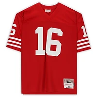 Joe Montana San Francisco 49ers Autographed Scarlet Mitchell & Ness Legacy Jersey with "SB XVI XIX XXIV MVP" Inscription