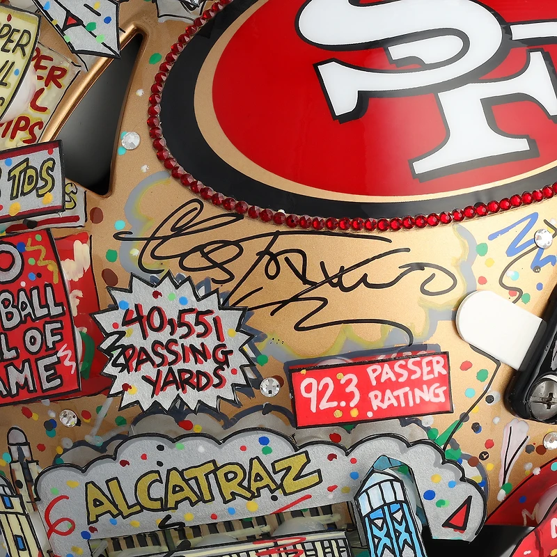 Joe Montana San Francisco 49ers Autographed Speed Flex Authentic Helmet - Art by Charles Fazzino - WN55916229
