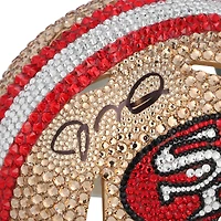 Joe Montana San Francisco 49ers Autographed Swarovski Crystal 1964-1995 Throwback Riddell Speed Mini Helmet - Art by Rock On Sports