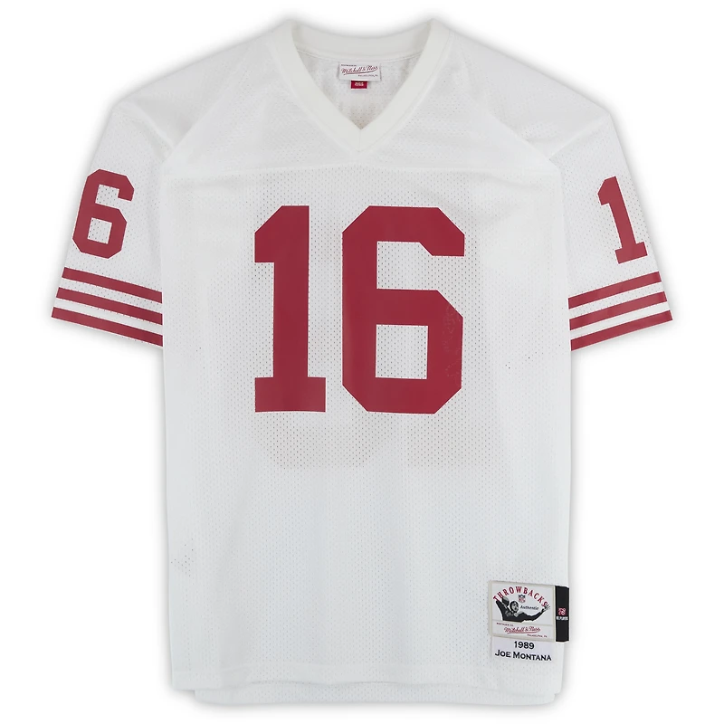 Joe Montana San Francisco 49ers Autographed White Mitchell & Ness Authentic Jersey with "2x NFL MVP" & "HOF 2000" Inscriptions