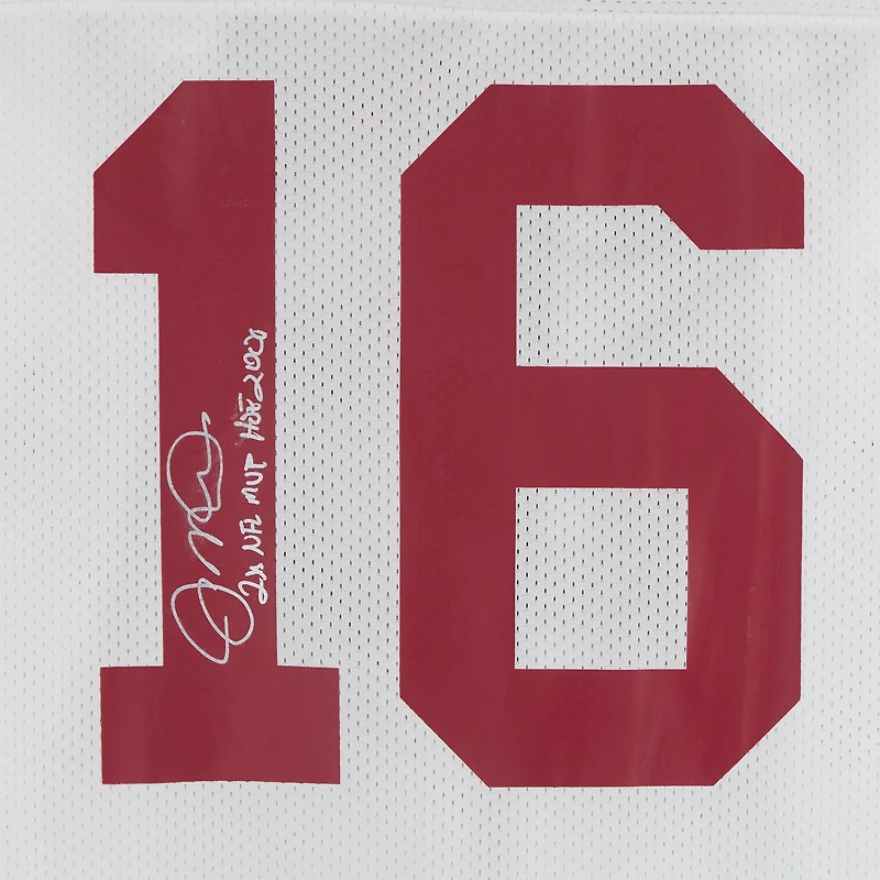 Joe Montana San Francisco 49ers Autographed White Mitchell & Ness Authentic Jersey with "2x NFL MVP" & "HOF 2000" Inscriptions
