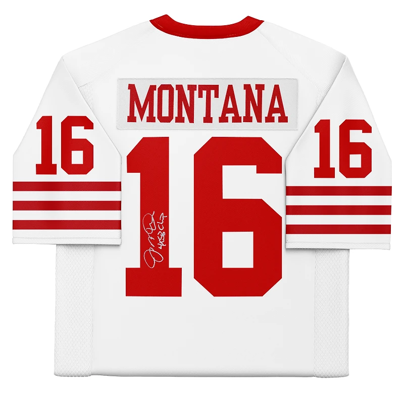 Joe Montana San Francisco 49ers Autographed White Mitchell & Ness Authentic Jersey with "4x SB Champ" Inscription