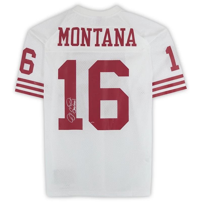 Joe Montana San Francisco 49ers Autographed White Mitchell & Ness Authentic Jersey with "Joe Cool" Inscription