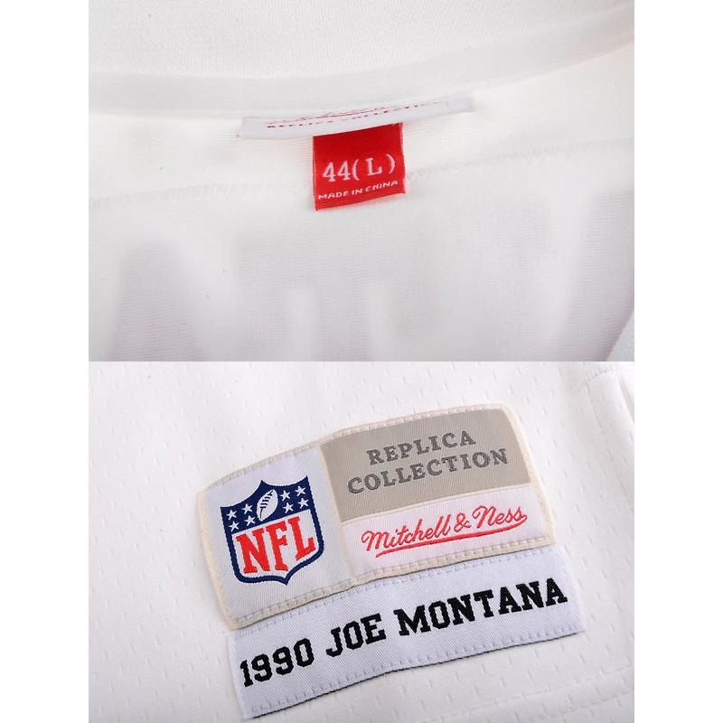 Maillot Mitchell & Ness Legacy blanc autographié par Joe Montana des 49ers de San Francisco