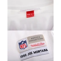 Maillot Mitchell & Ness Legacy blanc autographié par Joe Montana des 49ers de San Francisco