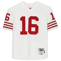 Joe Montana San Francisco 49ers Autographed White Mitchell & Ness Legacy Jersey with "HOF 00" Inscription