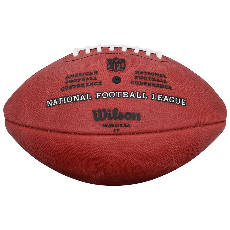 Ballon de football américain Wilson Duke en couleur, autographié par Joe Montana des 49ers de San Francisco, avec inscription « 2x MVP de la NFL ».