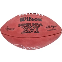 Ballon de football dédicacé par Joe Montana des 49ers de San Francisco avec logo Wilson pour le Super Bowl XVI
