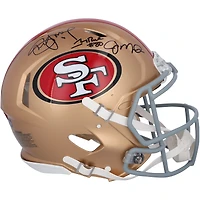 Joe Montana, Steve Young & Jerry Rice San Francisco 49ers Autographed Riddell Speed Authentic Helmet