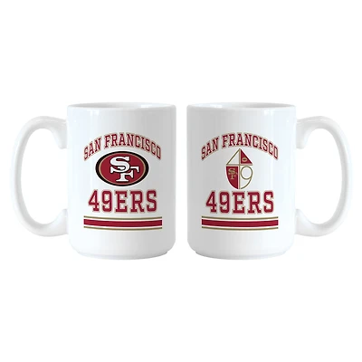 Ensemble de tasses Logo Brands San Francisco 49ers 15 oz. Modèles actuels et rétro