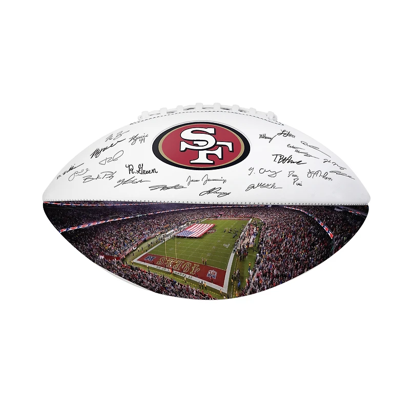 Ballon de football autographié Logo Brands San Francisco 49ers 2025
