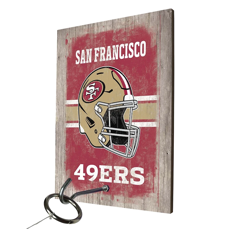 Jeu de lancer d'anneaux des 49ers de San Francisco avec les logos des marques