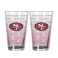 Logo Brands San Francisco 49ers Two-Pack Chant Fade 16oz. Pint Glass Set