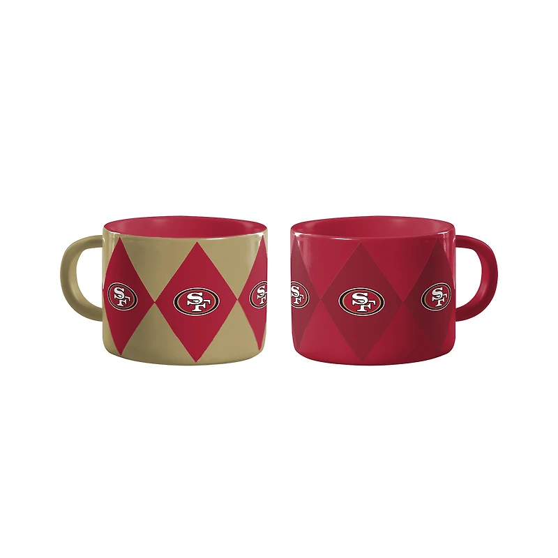Ensemble de deux tasses à diamant Logo Brands San Francisco 49ers
