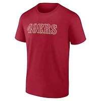T-shirt Fanatics Scarlet San Francisco 49ers pour homme, grand et grand, numéro un, papa