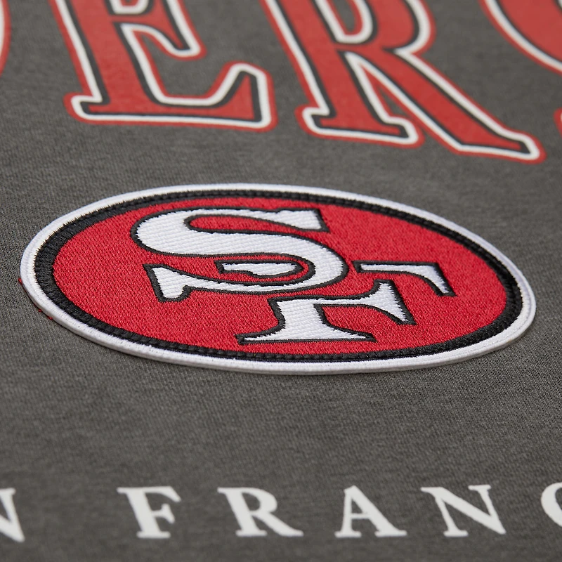 Sweat à capuche gris pour homme Mitchell & Ness San Francisco 49ers Slot