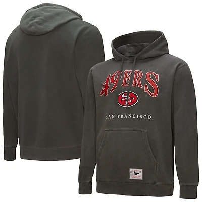 Sweat à capuche gris pour homme Mitchell & Ness San Francisco 49ers Slot