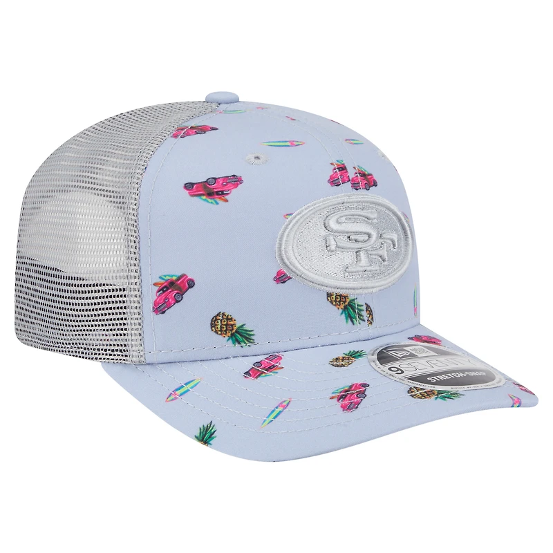 Casquette ajustable 9SEVENTY Adventure Surfboard de San Francisco 49ers de New Era pour homme, grise