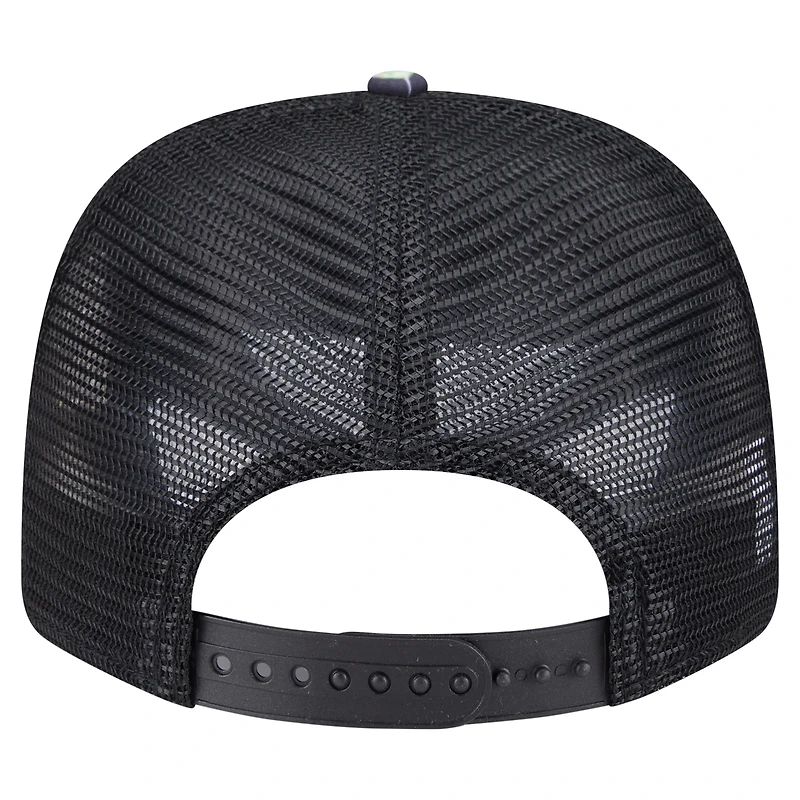 Men's New Era  Navy/Black San Francisco 49ers Adventure Drinks Pattern 9SEVENTY Stretch-Snap Hat