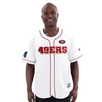 Men's Starter  White San Francisco 49ers Relay Full-Button Baseball Jersey