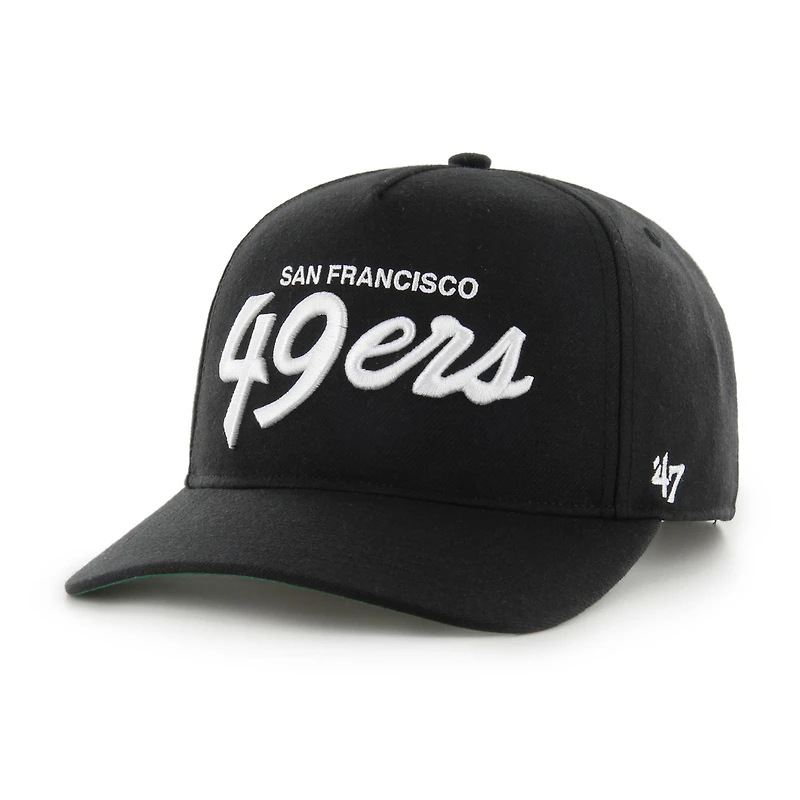 Men's '47 Black San Francisco 49ers Attitude Hitch Relaxed Adjustable Hat