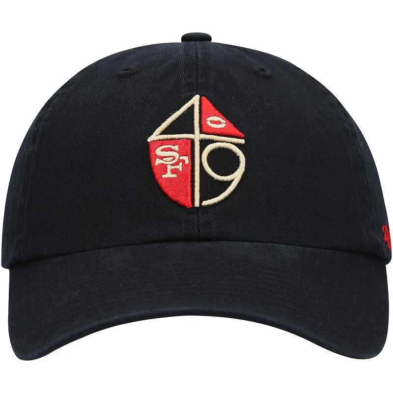 Men's '47 Black San Francisco 49ers Clean Up Adjustable Hat