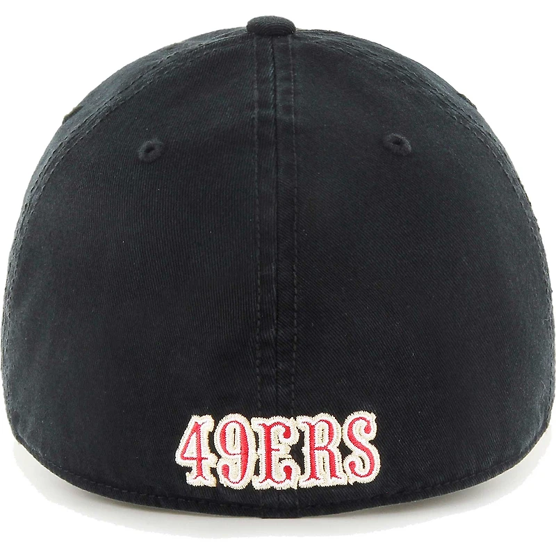 Men's '47 Black San Francisco 49ers Franchise Logo Fitted Hat