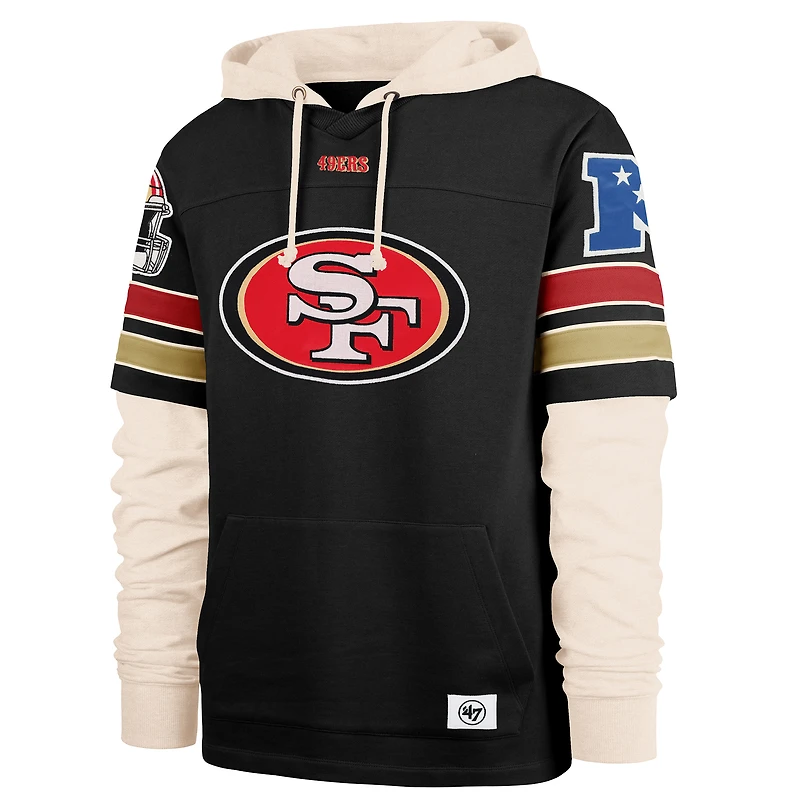 Sweat à capuche noir 47 pour homme des San Francisco 49ers Split Zone Cornerback Duo