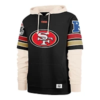 Men's '47  Black San Francisco 49ers Split Zone Cornerback Duo Lacer Hoodie