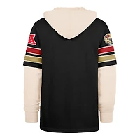Men's '47  Black San Francisco 49ers Split Zone Cornerback Duo Lacer Hoodie