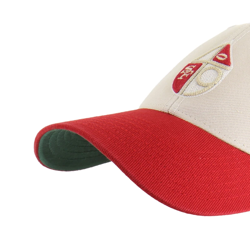 Men's '47 Cream/Scarlet San Francisco 49ers Fairfield MVP Throwback Adjustable Hat