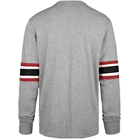 T-shirt à manches longues pour hommes '47 gris San Francisco 49ers fidèle la baie Cover Two Brex