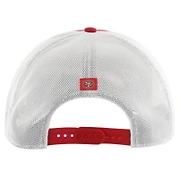 Men's '47 Scarlet/White San Francisco 49ers Downburst Relaxed Hitch Trucker Adjustable Hat