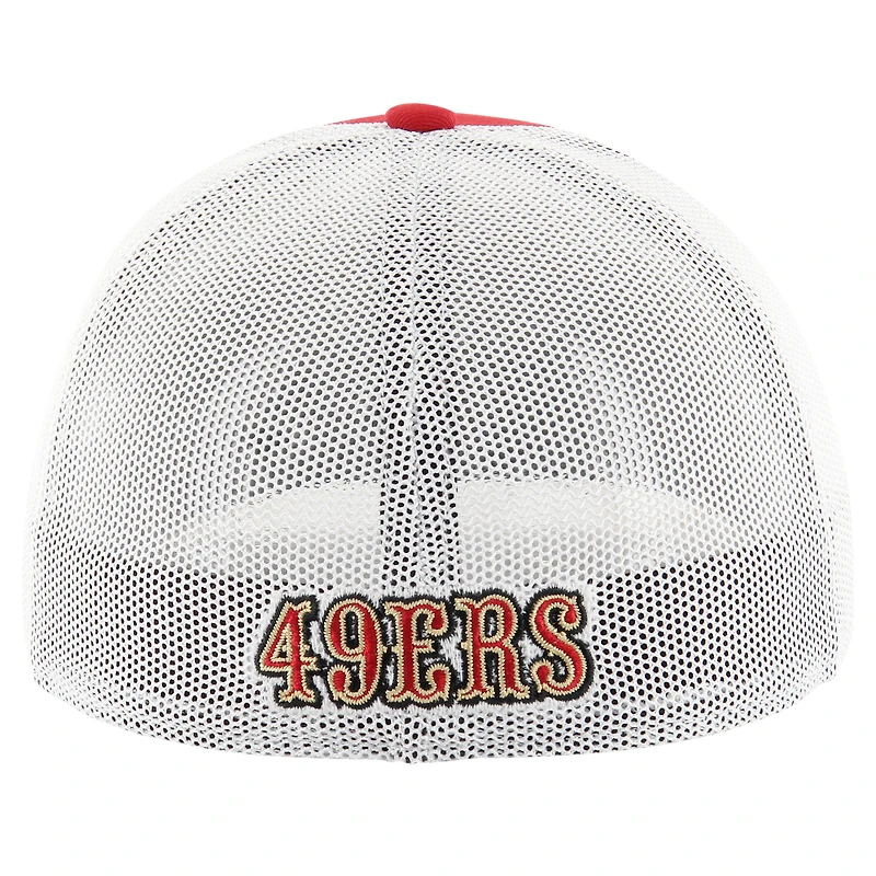 Casquette Thrash Trophy Flex 49ers de San Francisco 47 écarlate/blanche pour homme