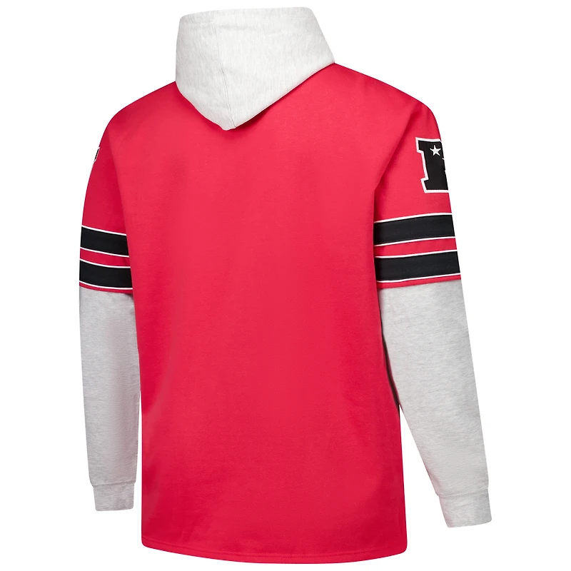Sweat à capuche lacets pour homme '47 Scarlet San Francisco 49ers Big & Tall