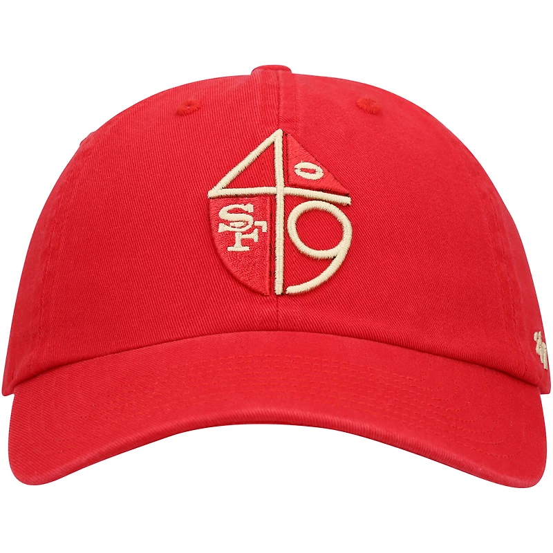 Men's '47 Scarlet San Francisco 49ers Clean Up Adjustable Hat
