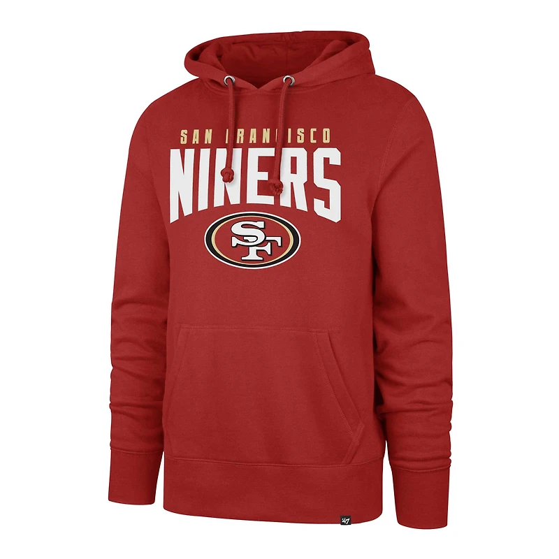 Men's '47 Scarlet San Francisco 49ers Headline Pullover Hoodie