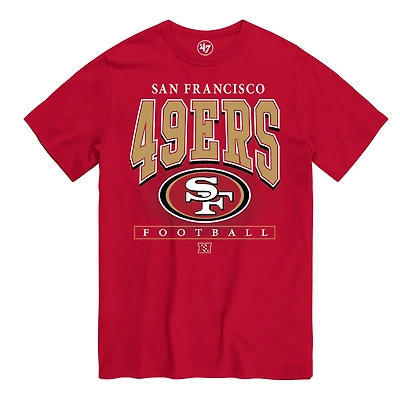 Men's '47  Scarlet San Francisco 49ers Hot Corner T-Shirt