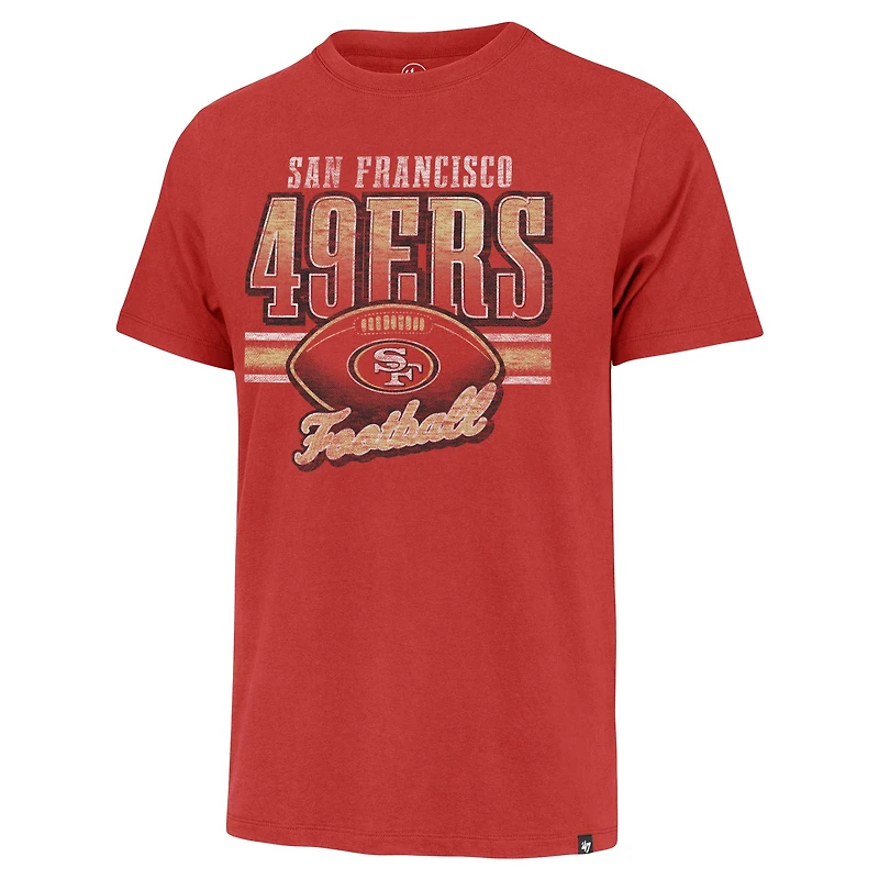 Men's '47 Scarlet San Francisco 49ers Last Call Franklin T-Shirt