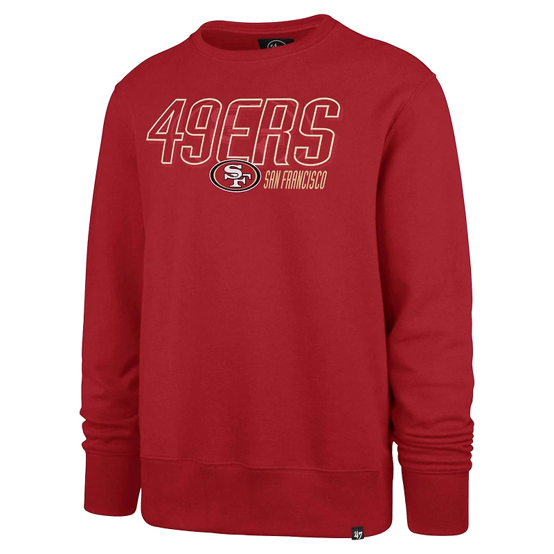 Sweat-shirt '47 Scarlet San Francisco 49ers Locked Headline pour hommes
